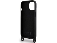 Capa rígida Karl Lagerfeld KLHCP15SSCBSKNK para iPhone 15 de 6,1 polegadas, preta/preta, transversal Capa rígida Karl Lagerfeld KLHCP15SSCBSKNK para iPhone 15 de 6,1 polegadas, preta/preta, transversal
