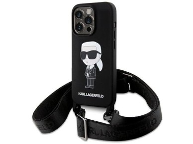 Capa rígida Karl Lagerfeld KLHCP15XSCBSKNK para iPhone 15 Pro Max 6.7" preta/preta, transversal, de Capa rígida Karl Lagerfeld KLHCP15XSCBSKNK para iPhone 15 Pro Max 6.7" preta/preta, transversal, de