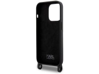 Karl Lagerfeld KLHCP15XSCBSKNK iPhone 15 Pro Max 6.7" funda rígida negra/negra con correa cruzada de Karl Lagerfeld KLHCP15XSCBSKNK iPhone 15 Pro Max 6.7" funda rígida negra/negra con correa cruzada de