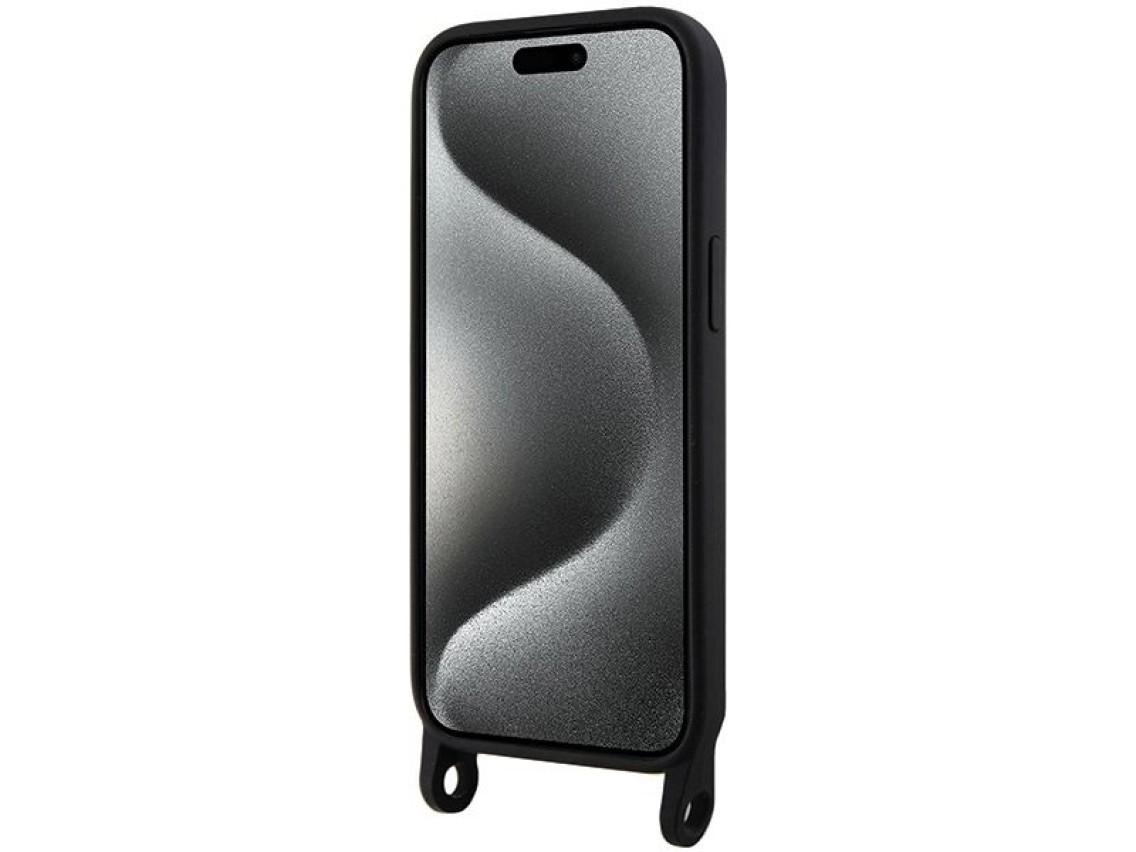 Karl Lagerfeld KLHCP15SSCBSCNK iPhone 15 6.1" hardcase black/black Crossbody Silicone Choupette