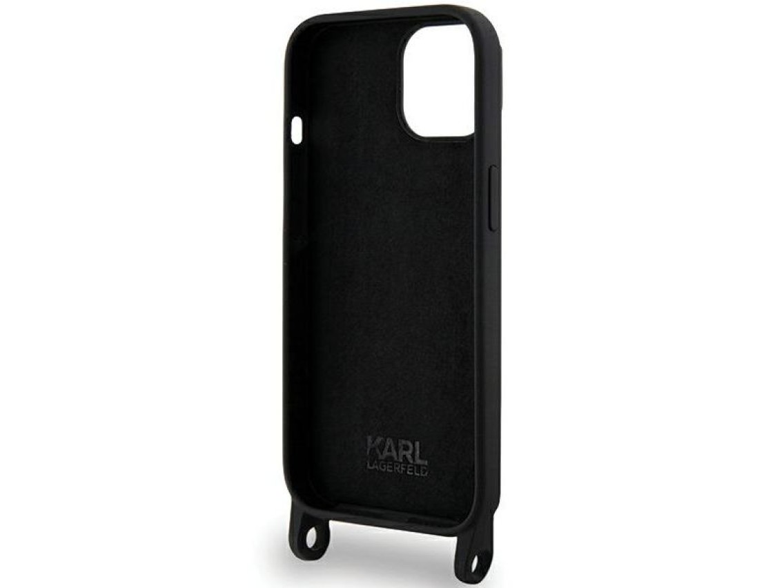 Karl Lagerfeld KLHCP15SSCBSCNK iPhone 15 6.1" hardcase black/black Crossbody Silicone Choupette