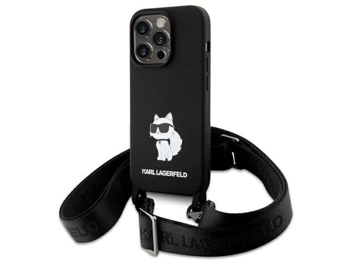 Karl Lagerfeld KLHCP15XSCBSCNK iPhone 15 Pro Max 6.7" hardcase black/black Crossbody Silicone Choupe