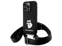 Karl Lagerfeld KLHCP15XSCBSCNK iPhone 15 Pro Max 6.7" hardcase black/black Crossbody Silicone Choupe Karl Lagerfeld KLHCP15XSCBSCNK iPhone 15 Pro Max 6.7" hardcase black/black Crossbody Silicone Choupe
