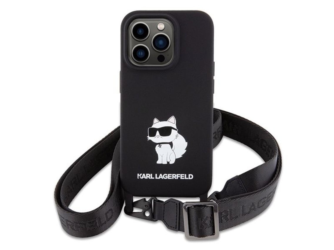 Karl Lagerfeld KLHCP15XSCBSCNK iPhone 15 Pro Max 6.7" hardcase black/black Crossbody Silicone Choupe