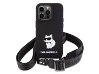 Karl Lagerfeld KLHCP15XSCBSCNK iPhone 15 Pro Max 6.7" hardcase black/black Crossbody Silicone Choupe Karl Lagerfeld KLHCP15XSCBSCNK iPhone 15 Pro Max 6.7" hardcase black/black Crossbody Silicone Choupe