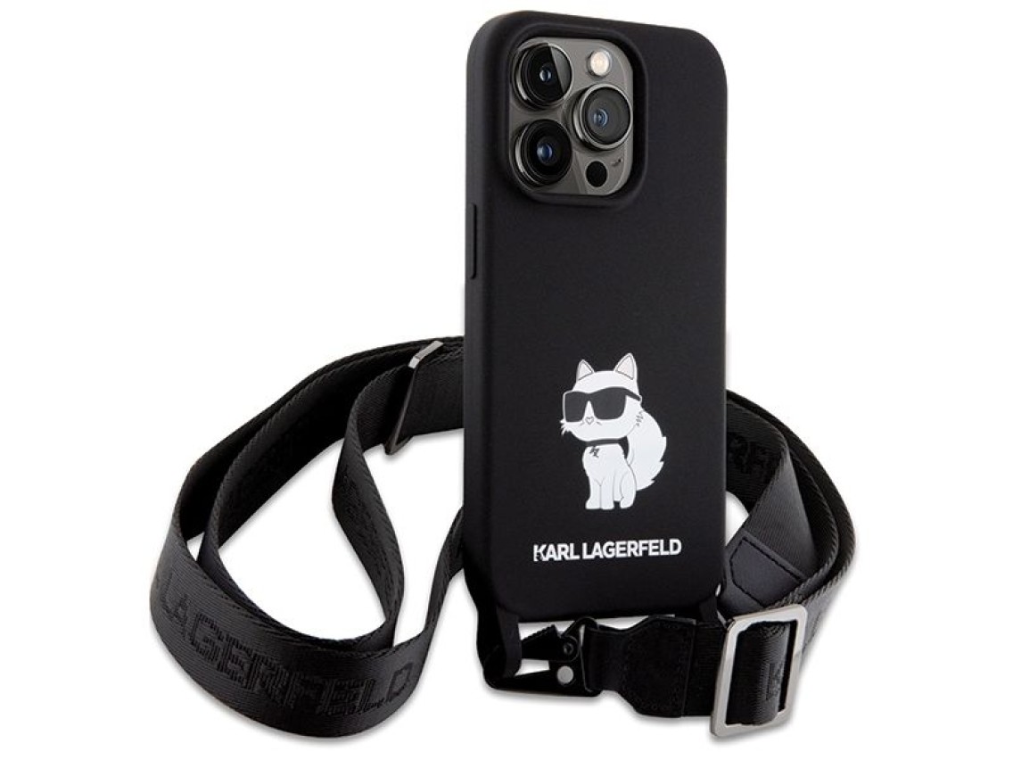 Karl Lagerfeld KLHCP15XSCBSCNK iPhone 15 Pro Max 6.7" hardcase black/black Crossbody Silicone Choupe