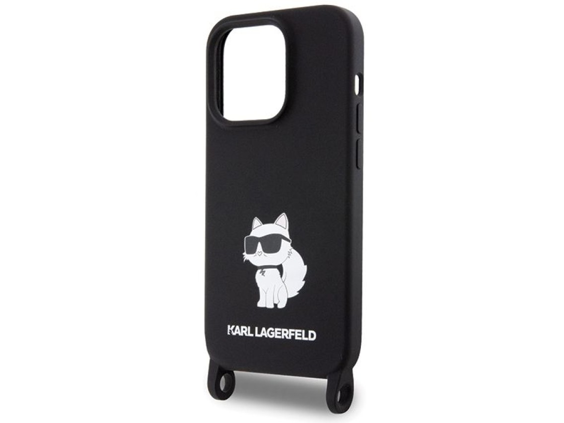 Karl Lagerfeld KLHCP15XSCBSCNK iPhone 15 Pro Max 6.7" hardcase black/black Crossbody Silicone Choupe