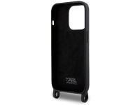 Karl Lagerfeld KLHCP15XSCBSCNK iPhone 15 Pro Max 6.7" hardcase black/black Crossbody Silicone Choupe Karl Lagerfeld KLHCP15XSCBSCNK iPhone 15 Pro Max 6.7" hardcase black/black Crossbody Silicone Choupe