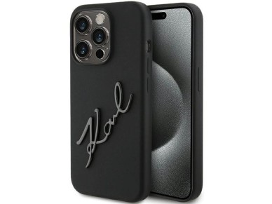 Karl Lagerfeld Silicone Karl Script case for iPhone 15 Pro - black