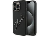 Karl Lagerfeld Silicone Karl Script case for iPhone 15 Pro - black