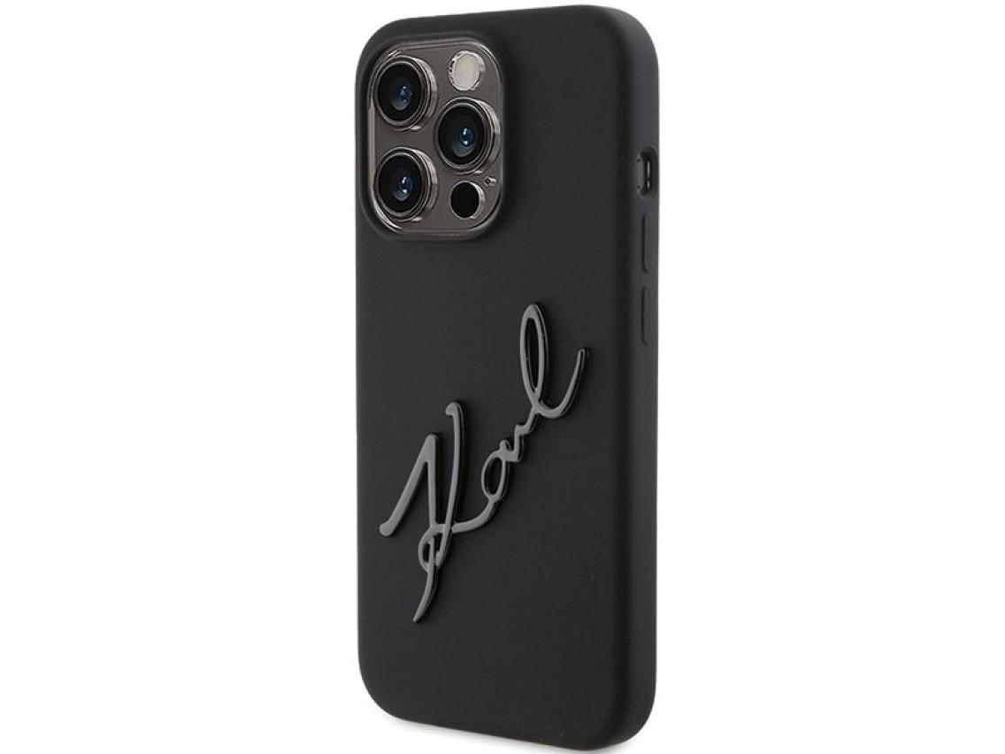 Karl Lagerfeld Silicone Karl Script case for iPhone 15 Pro - black