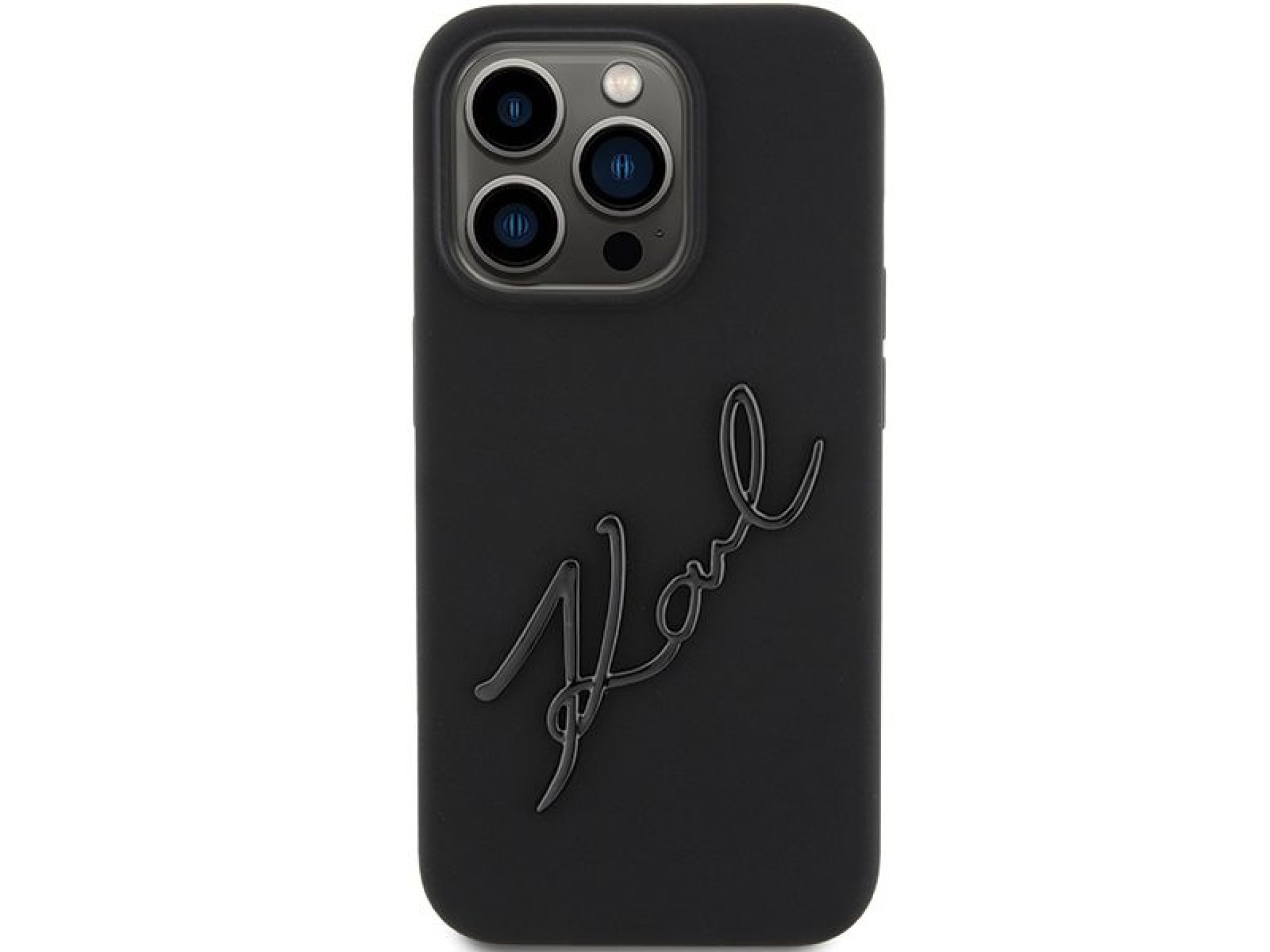Karl Lagerfeld Silicone Karl Script case for iPhone 15 Pro - black