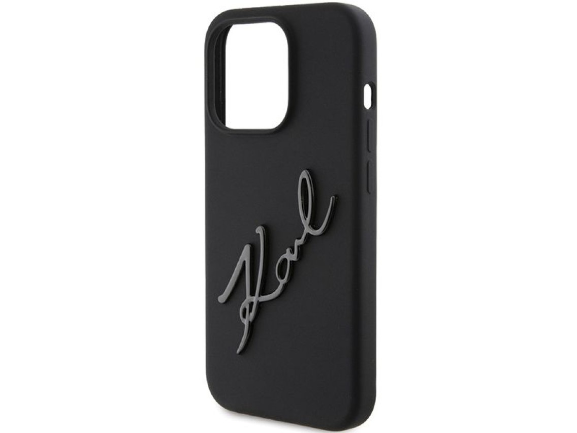 Karl Lagerfeld Silicone Karl Script case for iPhone 15 Pro - black