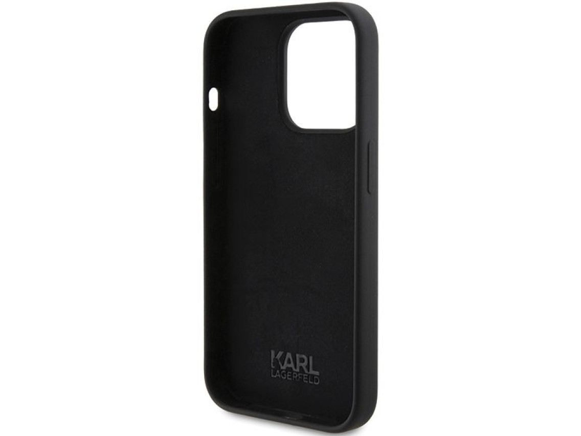Karl Lagerfeld Silicone Karl Script case for iPhone 15 Pro - black