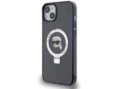 Capa MagSafe Karl Lagerfeld Ring Stand Karl Head para iPhone 15 Plus / 14 Plus - Preta Capa MagSafe Karl Lagerfeld Ring Stand Karl Head para iPhone 15 Plus / 14 Plus - Preta