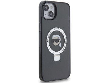 Capa MagSafe Karl Lagerfeld Ring Stand Karl Head para iPhone 15 Plus / 14 Plus - Preta Capa MagSafe Karl Lagerfeld Ring Stand Karl Head para iPhone 15 Plus / 14 Plus - Preta