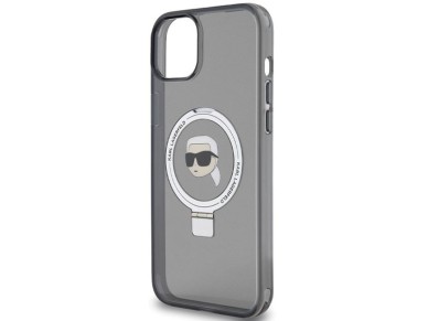 Capa MagSafe Karl Lagerfeld Ring Stand Karl Head para iPhone 15 Plus / 14 Plus - Preta Capa MagSafe Karl Lagerfeld Ring Stand Karl Head para iPhone 15 Plus / 14 Plus - Preta
