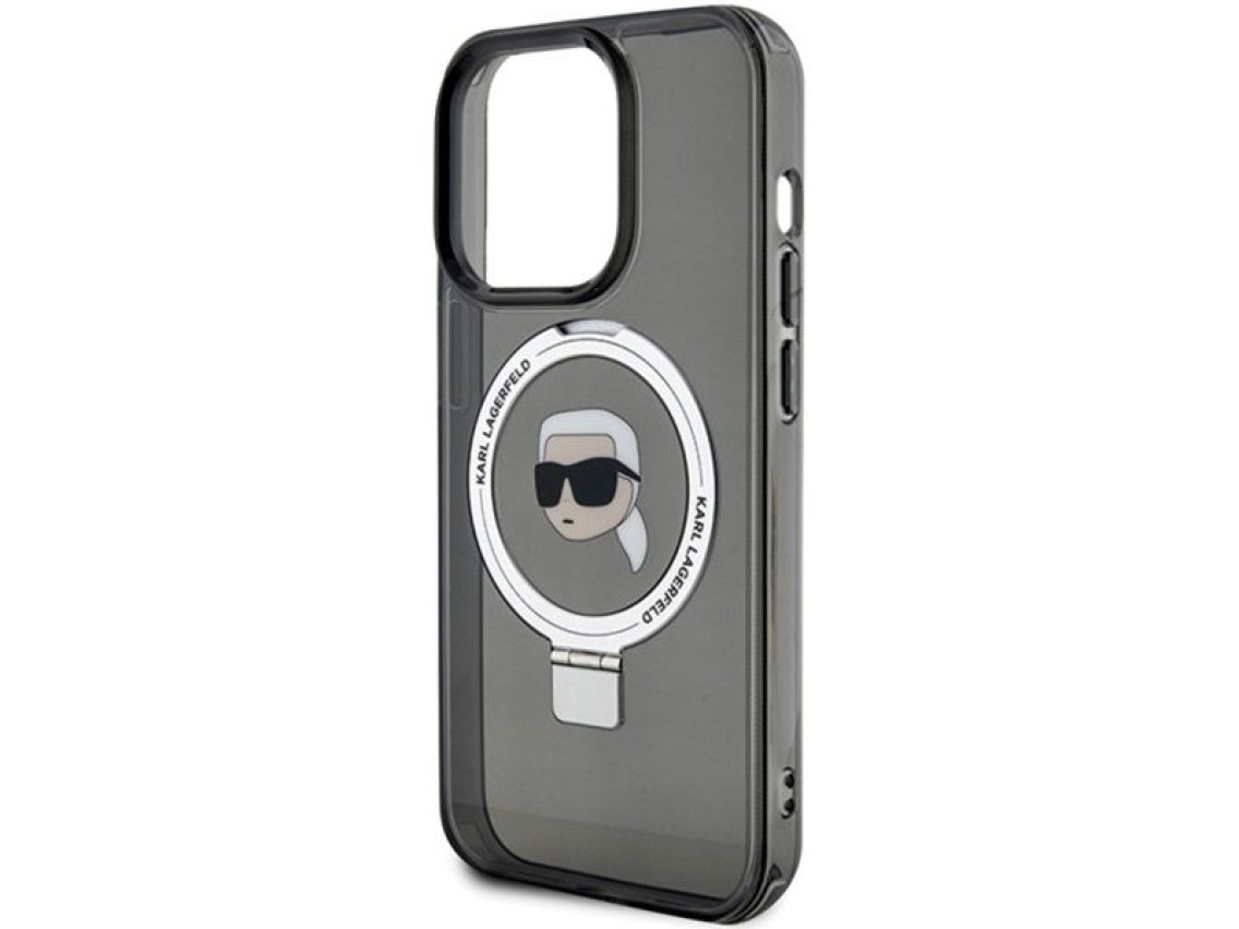 Karl Lagerfeld KLHMP15XHMRSKHK iPhone 15 Pro Max 6.7" black/black hardcase Ring Stand Karl Head MagS
