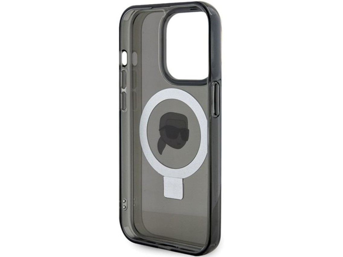 Karl Lagerfeld KLHMP15XHMRSKHK iPhone 15 Pro Max 6.7" black/black hardcase Ring Stand Karl Head MagS