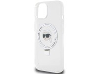 Karl Lagerfeld KLHMP15SHMRSKHH iPhone 15 6.1" blanco/blanco estuche r�gido Soporte de anillo Karl He