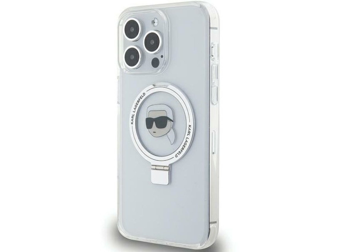 Karl Lagerfeld KLHMP15XHMRSKHH iPhone 15 Pro Max 6.7" white/white hardcase Ring Stand Karl Head MagS