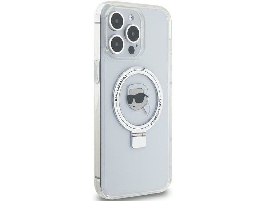 Karl Lagerfeld KLHMP15XHMRSKHH iPhone 15 Pro Max 6.7" white/white hardcase Ring Stand Karl Head MagS