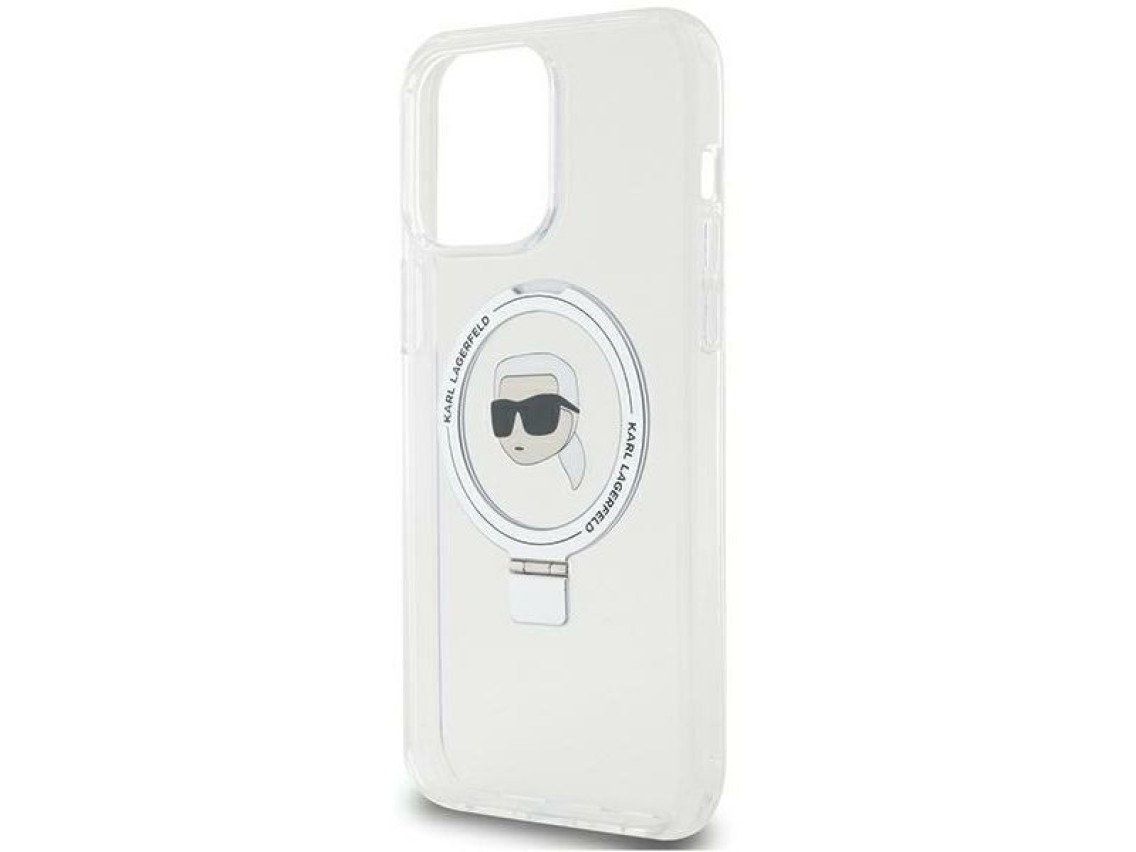 Karl Lagerfeld KLHMP15XHMRSKHH iPhone 15 Pro Max 6.7" white/white hardcase Ring Stand Karl Head MagS