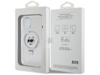 Capa rígida branca/branca Karl Lagerfeld KLHMP15SHMRSCHH para iPhone 15 de 6,1 polegadas com suporte Capa rígida branca/branca Karl Lagerfeld KLHMP15SHMRSCHH para iPhone 15 de 6,1 polegadas com suporte