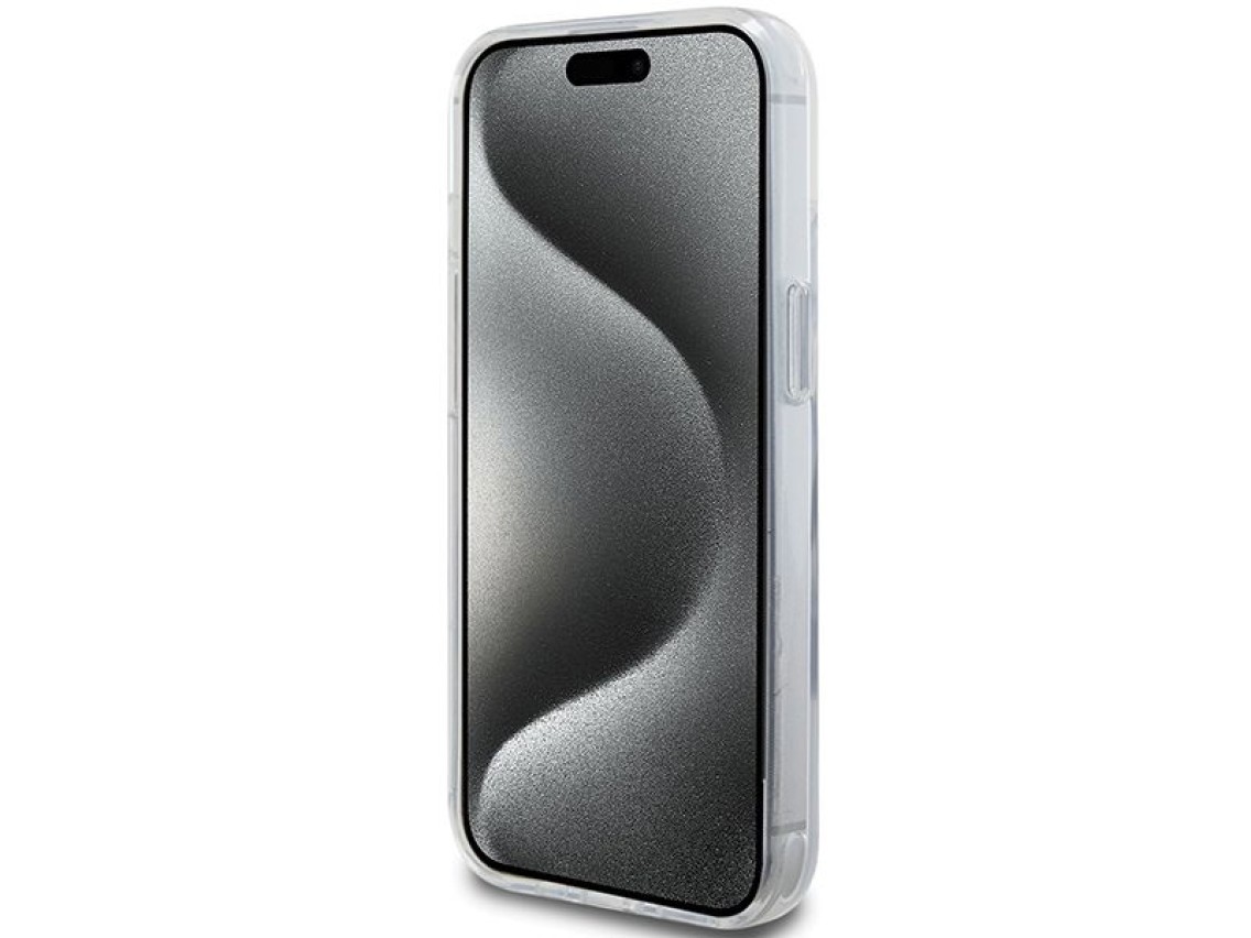 Karl Lagerfeld KLHMP15MHMRSCHH iPhone 15 Plus 6.7" blanco/blanco estuche rígido Soporte de anillo Ch