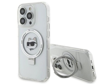 Karl Lagerfeld KLHMP15LHMRSCHH iPhone 15 Pro 6.1" white/white hardcase Ring Stand Choupette Head Mag