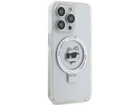 Capa r�gida branca/branca Karl Lagerfeld KLHMP15LHMRSCHH para iPhone 15 Pro de 6,1 polegadas com sup