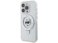 Capa rígida branca/branca Karl Lagerfeld KLHMP15XHMRSCHH para iPhone 15 Pro Max 6.7" com suporte de Capa rígida branca/branca Karl Lagerfeld KLHMP15XHMRSCHH para iPhone 15 Pro Max 6.7" com suporte de