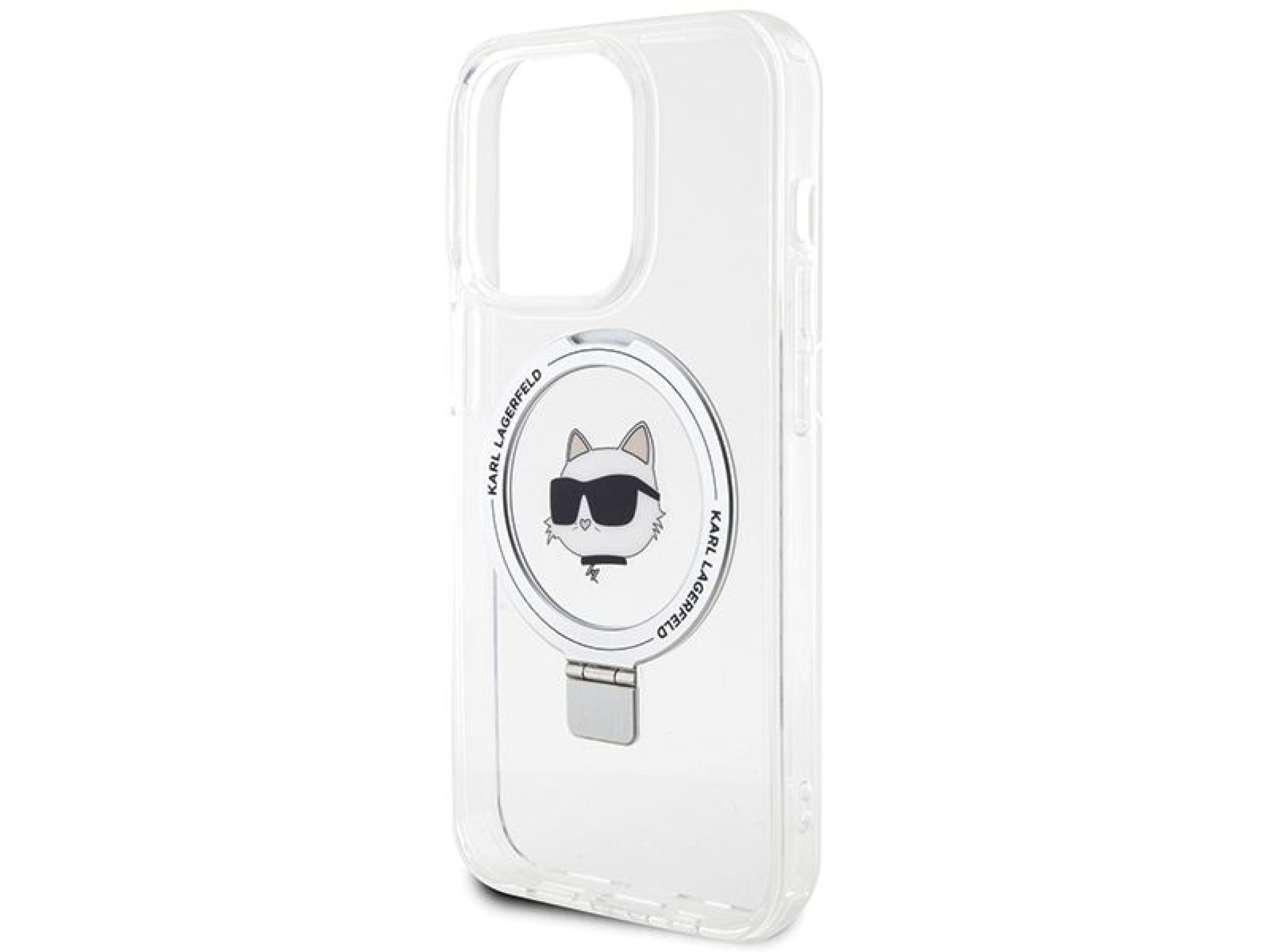 Capa rígida branca/branca Karl Lagerfeld KLHMP15XHMRSCHH para iPhone 15 Pro Max 6.7