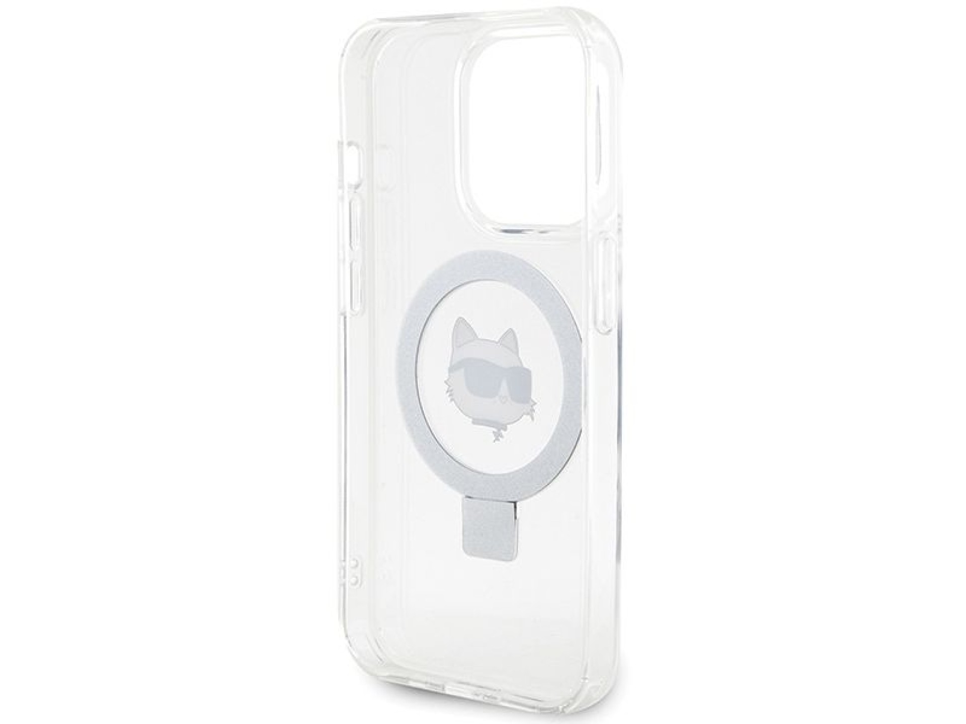 Capa rígida branca/branca Karl Lagerfeld KLHMP15XHMRSCHH para iPhone 15 Pro Max 6.7