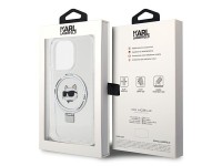 Capa rígida branca/branca Karl Lagerfeld KLHMP15XHMRSCHH para iPhone 15 Pro Max 6.7" com suporte de Capa rígida branca/branca Karl Lagerfeld KLHMP15XHMRSCHH para iPhone 15 Pro Max 6.7" com suporte de