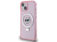 Capa rígida rosa/rosa Karl Lagerfeld KLHMP15SHMRSCHP para iPhone 15 de 6,1 polegadas com suporte de Capa rígida rosa/rosa Karl Lagerfeld KLHMP15SHMRSCHP para iPhone 15 de 6,1 polegadas com suporte de