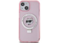 Capa rígida rosa/rosa Karl Lagerfeld KLHMP15SHMRSCHP para iPhone 15 de 6,1 polegadas com suporte de Capa rígida rosa/rosa Karl Lagerfeld KLHMP15SHMRSCHP para iPhone 15 de 6,1 polegadas com suporte de