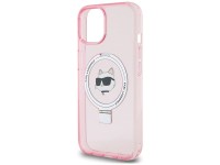 Capa rígida rosa/rosa Karl Lagerfeld KLHMP15SHMRSCHP para iPhone 15 de 6,1 polegadas com suporte de Capa rígida rosa/rosa Karl Lagerfeld KLHMP15SHMRSCHP para iPhone 15 de 6,1 polegadas com suporte de