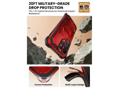 Supcase ArmorBox Mag MagSafe Case for Samsung Galaxy S26 Ultra - Red and Black Supcase ArmorBox Mag MagSafe Case for Samsung Galaxy S26 Ultra - Red and Black
