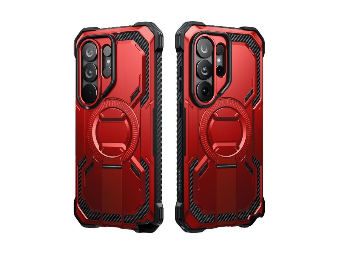 Funda Supcase ArmorBox Mag MagSafe para Samsung Galaxy S26 Ultra - Rojo y negro
