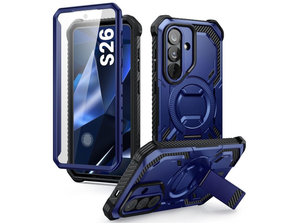 Capa Supcase ArmorBox Mag MagSafe para Samsung Galaxy S26 - Azul Marinho e Preto