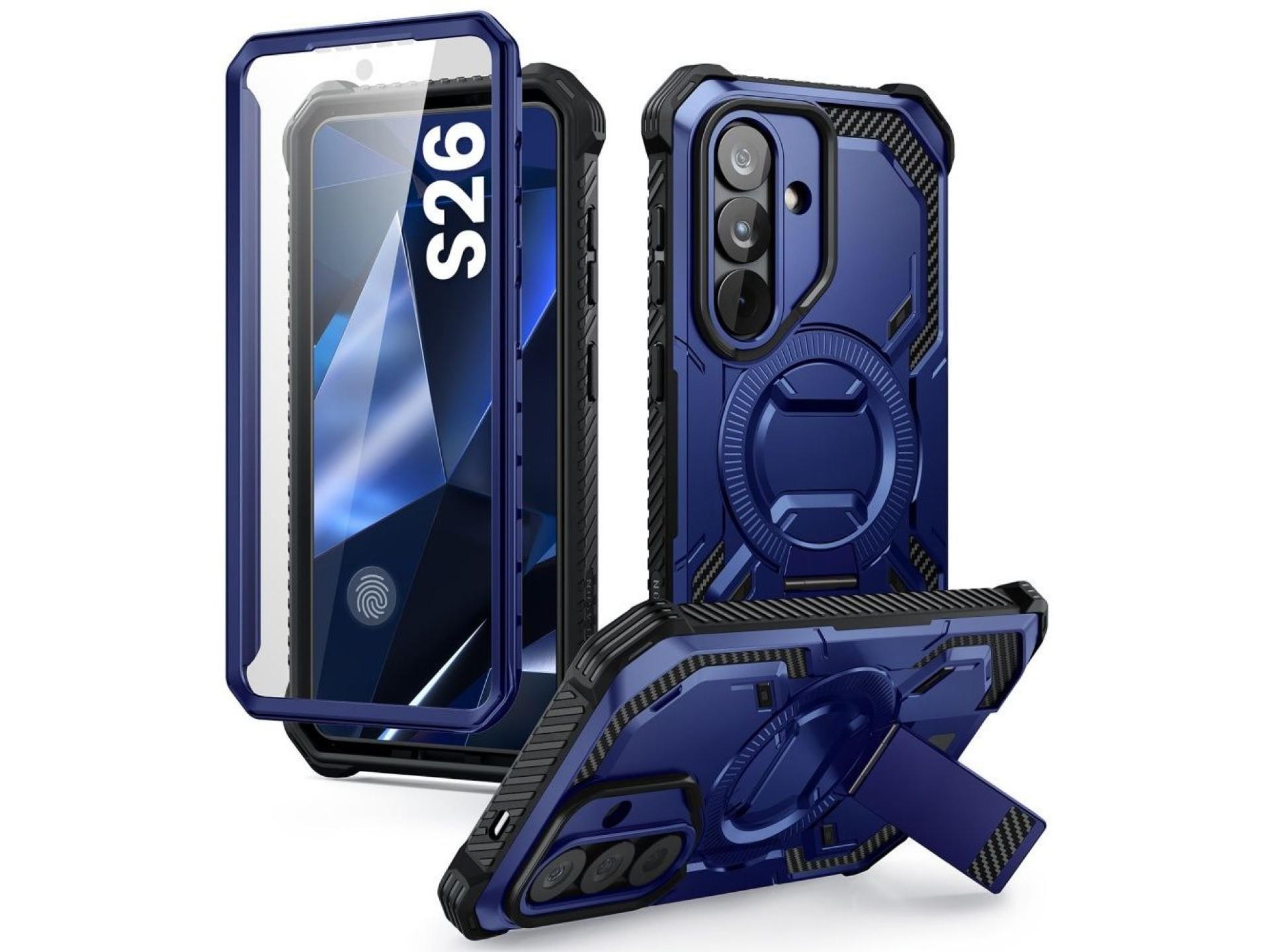 Capa Supcase ArmorBox Mag MagSafe para Samsung Galaxy S26 - Azul Marinho e Preto