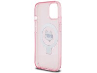 Capa rígida rosa/rosa Karl Lagerfeld KLHMP15SHMRSCHP para iPhone 15 de 6,1 polegadas com suporte de Capa rígida rosa/rosa Karl Lagerfeld KLHMP15SHMRSCHP para iPhone 15 de 6,1 polegadas com suporte de