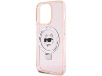 Capa rígida rosa/rosa Karl Lagerfeld KLHMP15XHMRSCHP para iPhone 15 Pro Max 6.7" com suporte de anel Capa rígida rosa/rosa Karl Lagerfeld KLHMP15XHMRSCHP para iPhone 15 Pro Max 6.7" com suporte de anel