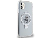 Karl Lagerfeld KLHMN61HMRSKCH iPhone 11 / Xr 6.1" blanco/blanco estuche rígido Soporte de anillo Kar Karl Lagerfeld KLHMN61HMRSKCH iPhone 11 / Xr 6.1" blanco/blanco estuche rígido Soporte de anillo Kar