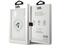 Karl Lagerfeld KLHMN61HMRSKCH iPhone 11 / Xr 6.1" blanco/blanco estuche rígido Soporte de anillo Kar Karl Lagerfeld KLHMN61HMRSKCH iPhone 11 / Xr 6.1" blanco/blanco estuche rígido Soporte de anillo Kar