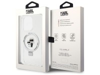 Karl Lagerfeld Ring Stand Karl&Choupette MagSafe case for iPhone 13 Pro / 13 - white Karl Lagerfeld Ring Stand Karl&Choupette MagSafe case for iPhone 13 Pro / 13 - white