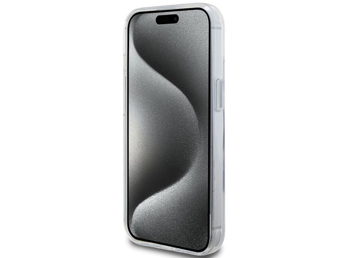 Capa rígida branca/branca Karl Lagerfeld KLHMP15SHMRSKCH para iPhone 15/14/13 de 6,1 polegadas com s