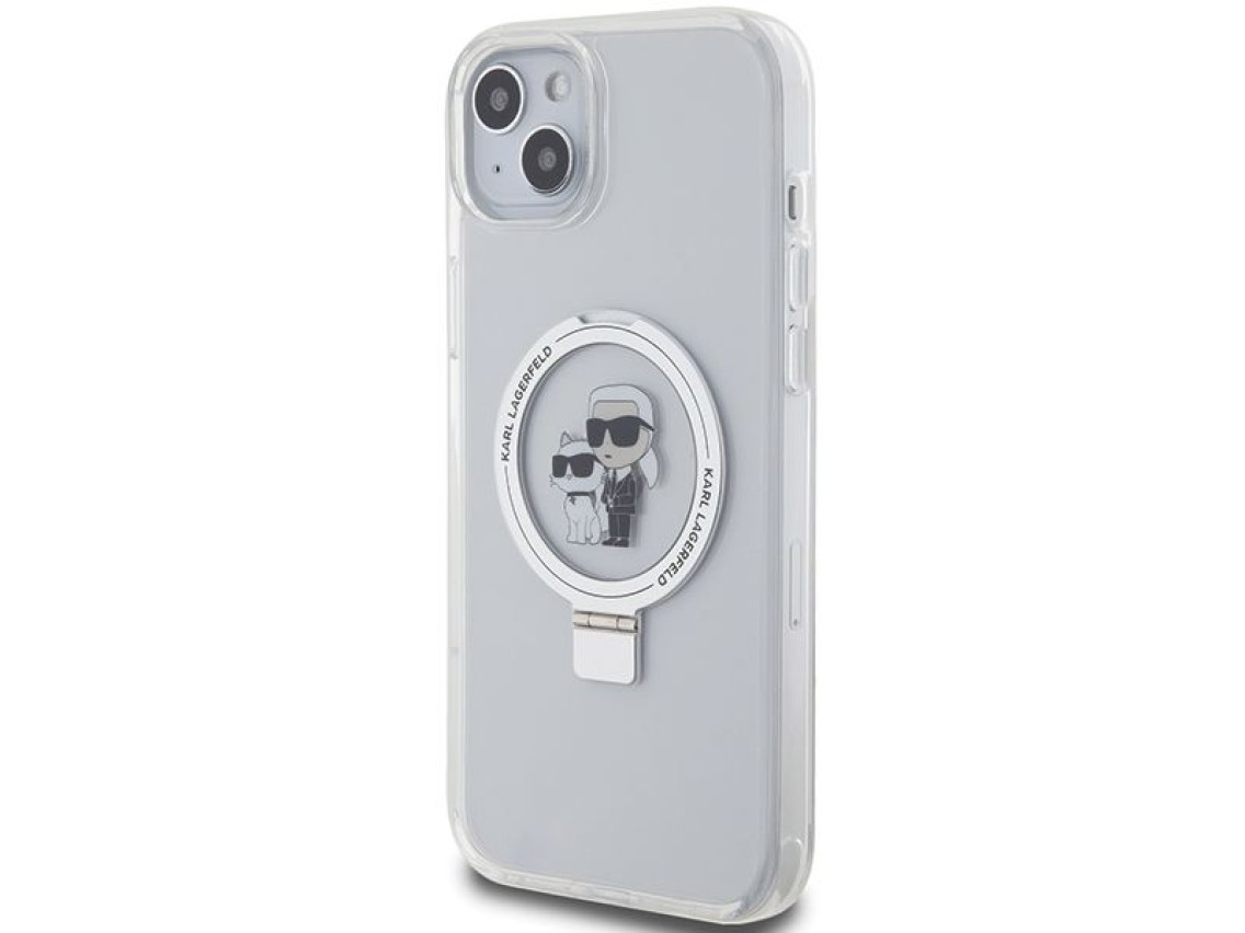 Karl Lagerfeld KLHMP15MHMRSKCH iPhone 15 Plus / 14 Plus 6.7" blanco/blanco estuche rígido Soporte de