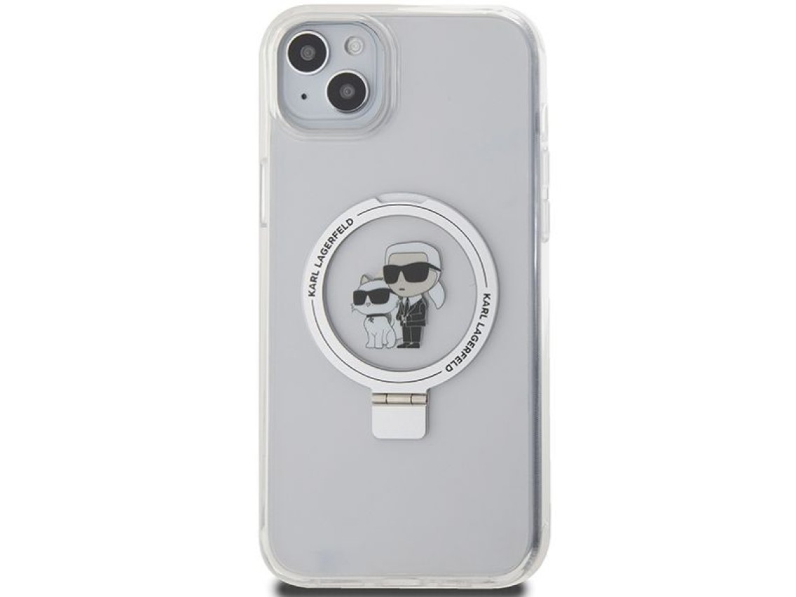 Karl Lagerfeld KLHMP15MHMRSKCH iPhone 15 Plus / 14 Plus 6.7" blanco/blanco estuche rígido Soporte de